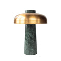Malaquita Green Marble Cordless Table Lamp Gold