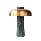 Malaquita Green Marble Cordless Table Lamp Gold