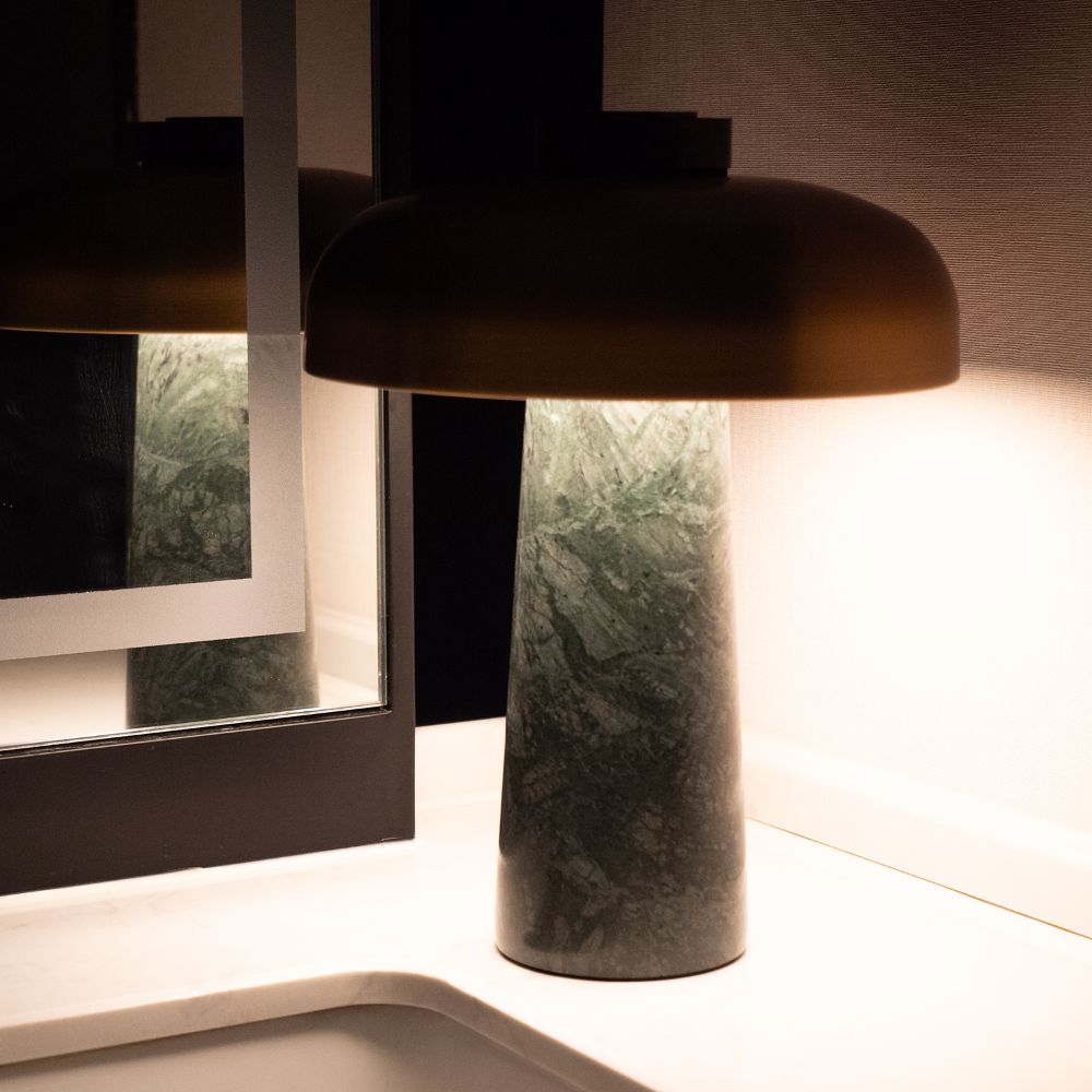 Malaquita Green Marble Cordless Table Lamp