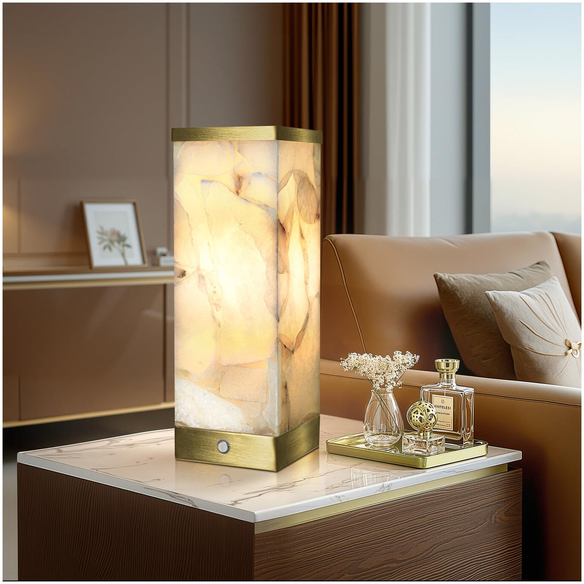 Bruma Alabaster Cordless Table Lamp - photo 1