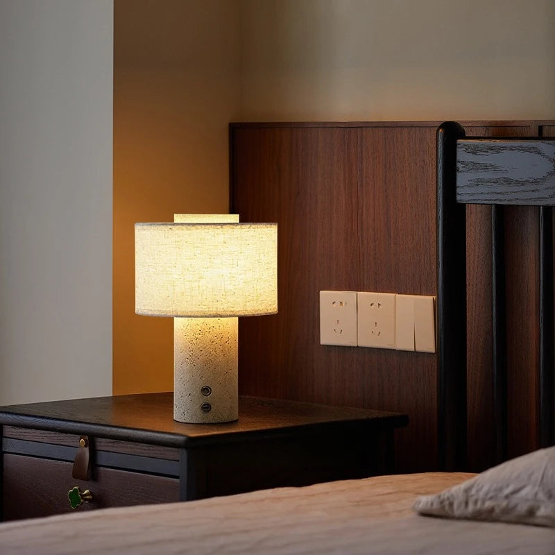 Duna Travertine Cordless Table Lamp - photo 3