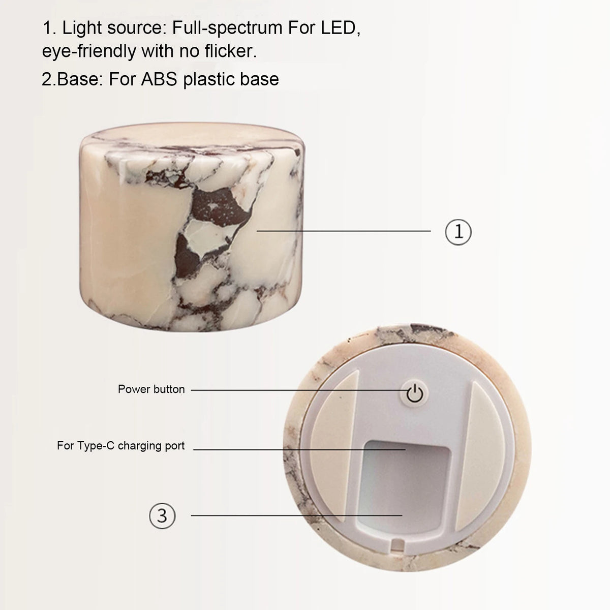 Agata Marble Glow Lamp - photo 3