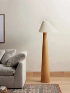 Peonza Solid Wood Cone Floor Lamp
