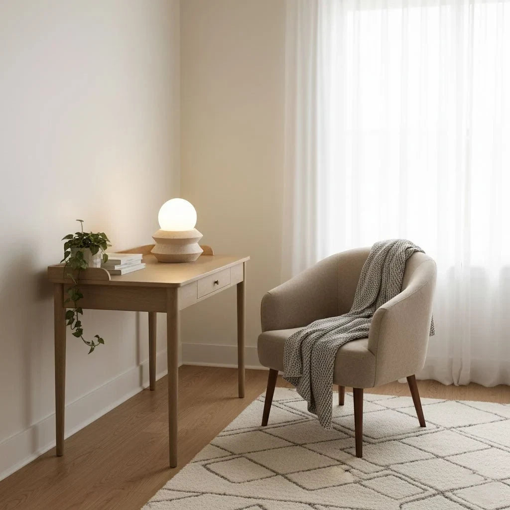 Onda Travertine Cordless Globe Lamp - photo 3