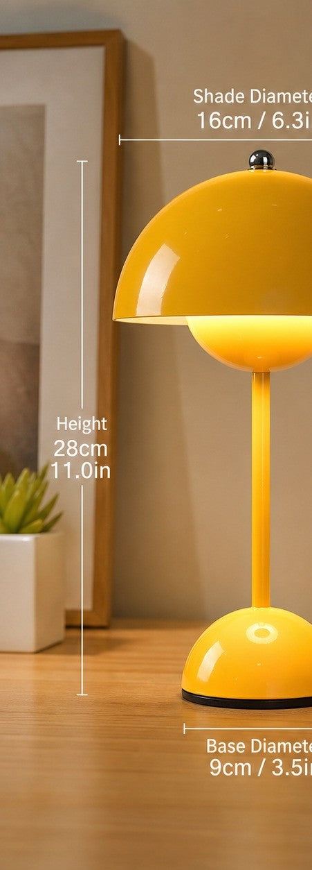 Bóveda Dome Cordless Table Lamp in yellow, product photo