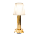 Lino Linen Shade Cordless Table Lamp Gold