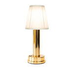 Lino Linen Shade Cordless Table Lamp Gold