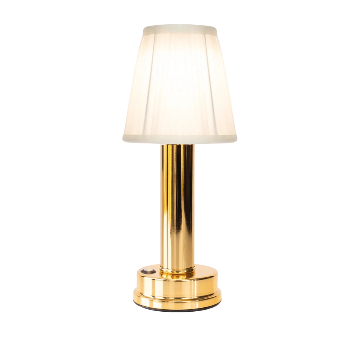 Lino Linen Shade Cordless Table Lamp Gold