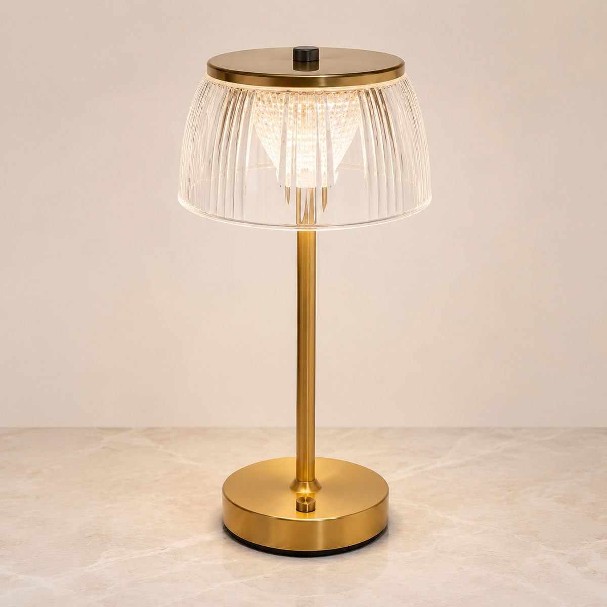 Estria Crystal Glass Cordless Lamp - photo 4