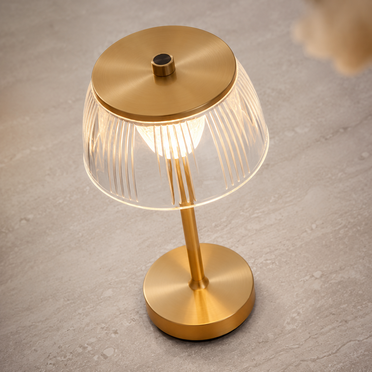 Estria Crystal Glass Cordless Lamp - photo 5