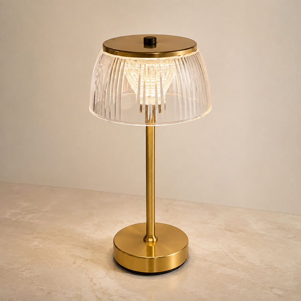 Estria Crystal Glass Cordless Lamp - photo 3