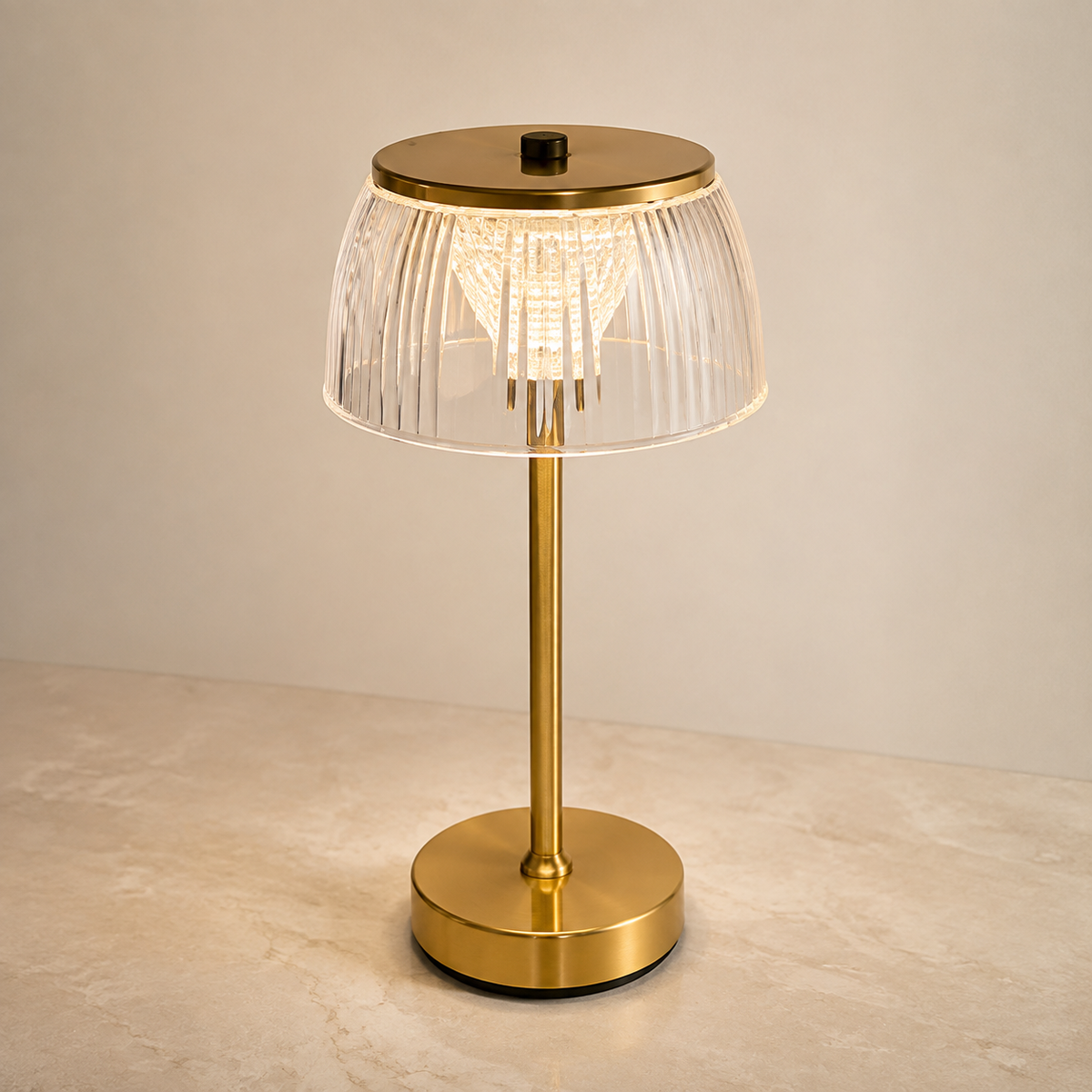 Estria Crystal Glass Cordless Lamp - photo 3