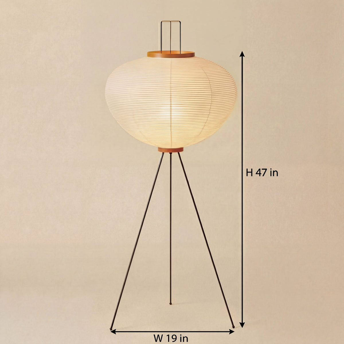 Farol Paper Lantern Tripod Floor Lamp