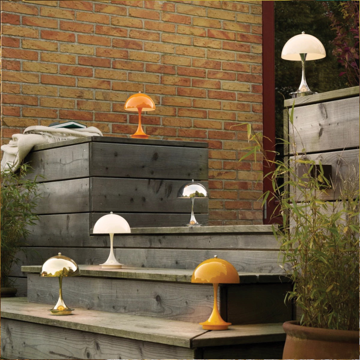 Seta Rechargeable Mushroom Lamp - on a table