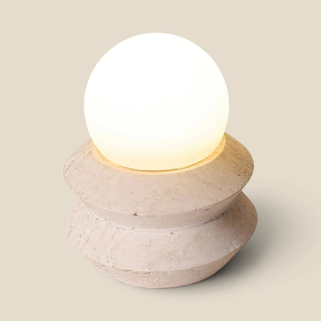 Onda Travertine Cordless Globe Lamp - photo 1