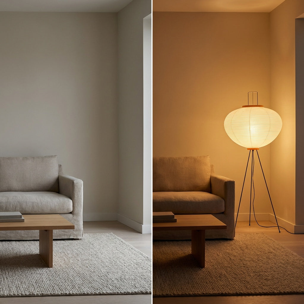 Farol Paper Lantern Tripod Floor Lamp